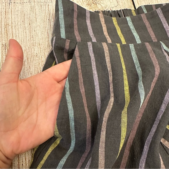 Torrid Striped Midi Skirt Size 1X A-Line Retro 50s Button Down Full Pinup Circle - Picture 7 of 10